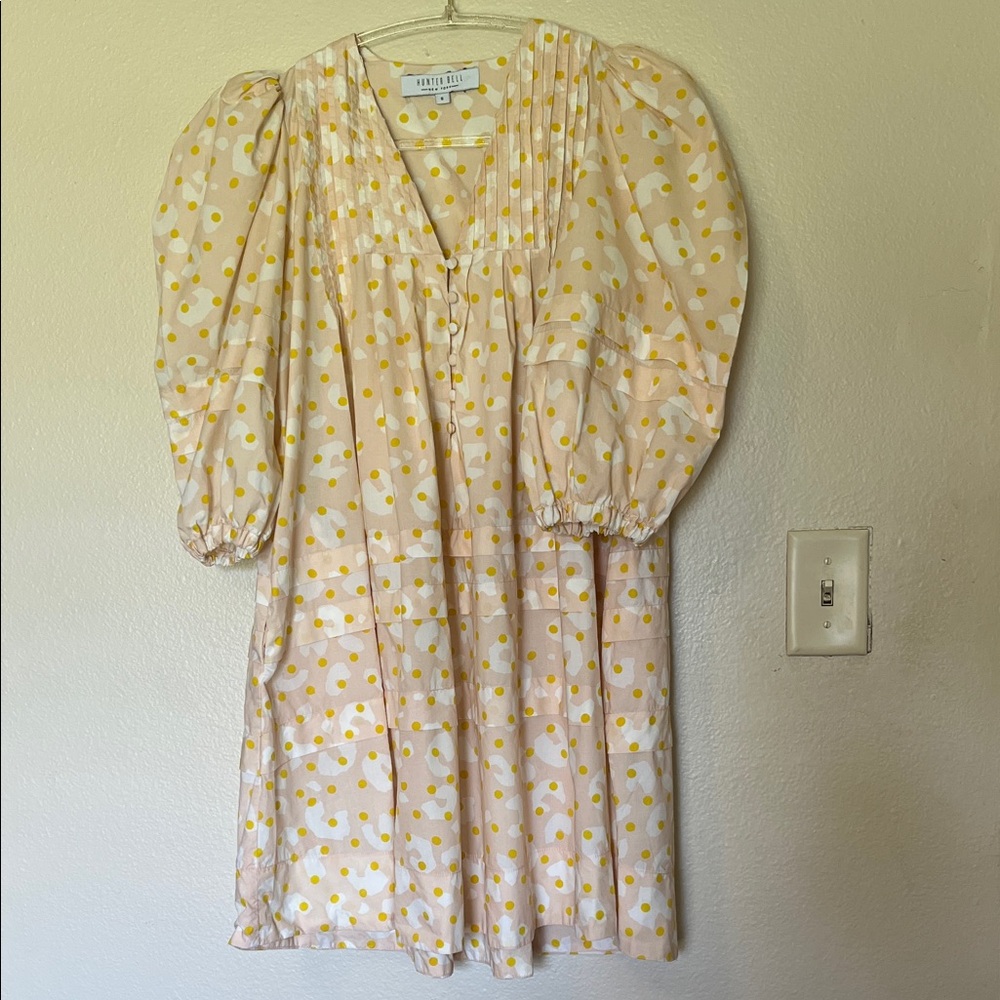 HUNTER BELL Jenkins Animal Dot Pattern Mini Dress